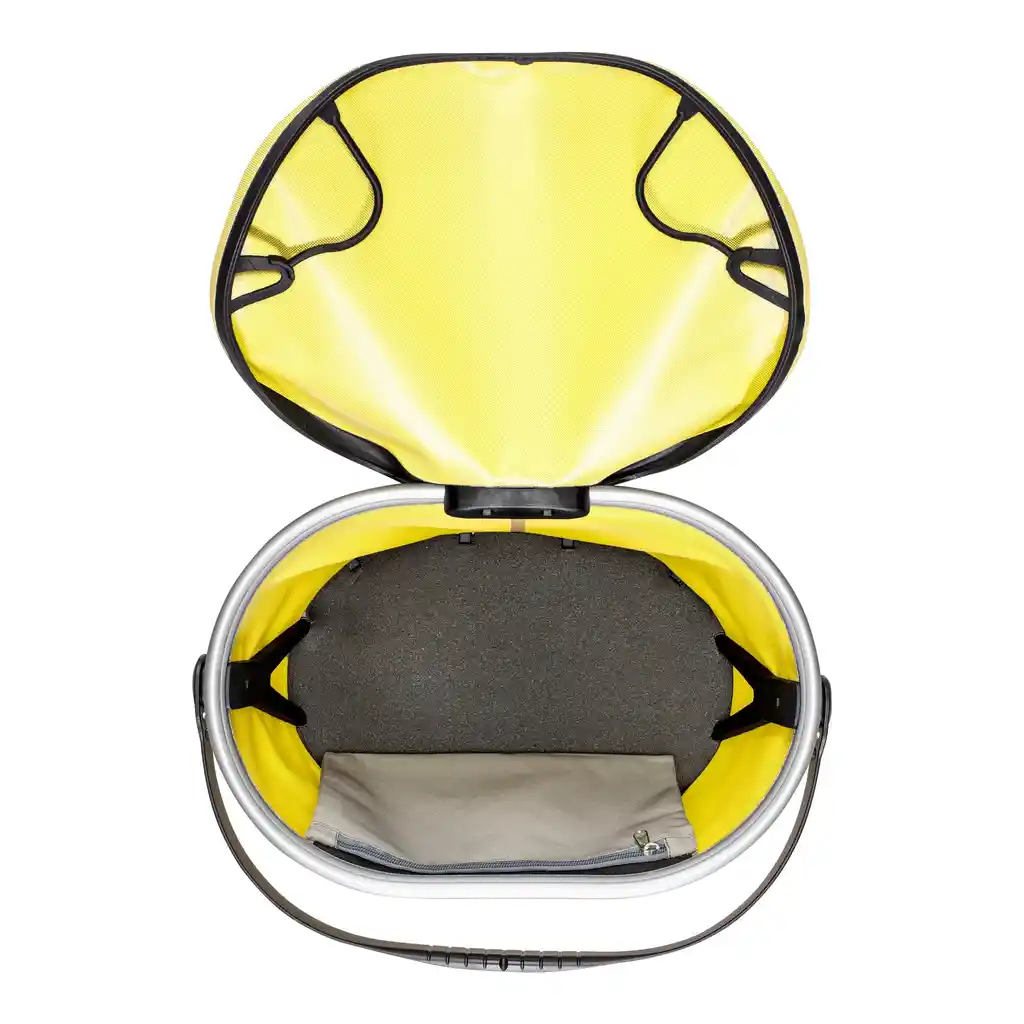 ORTLIEB Up-Town Rack Lemon Sorbet Rack-Top Basket, Innenansicht, bei Bag-Age