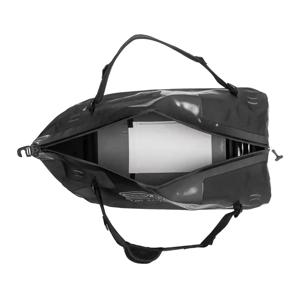ORTLIEB Duffle RS Black wheeled duffle, inside view, at Bag-Age