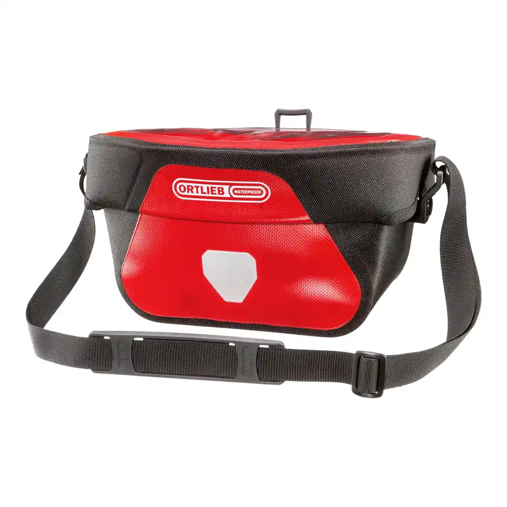 ORTLIEB Ultimate Red Lenkertasche, Vorderansicht, bei Bag-Age