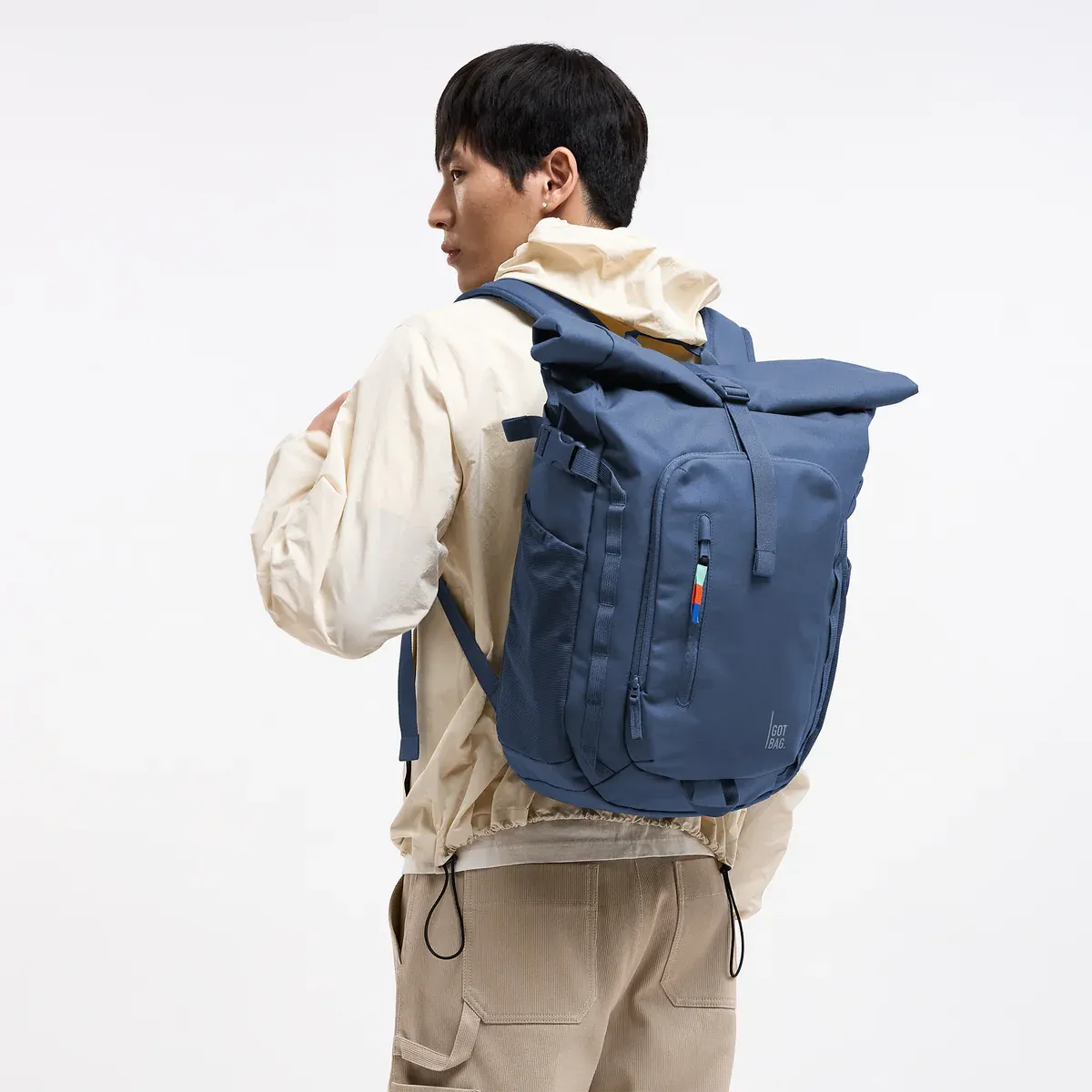 GOT BAG Rolltop Adventure Ocean Blue – lifestylefoto 1 | duurzaam | Bag-Age