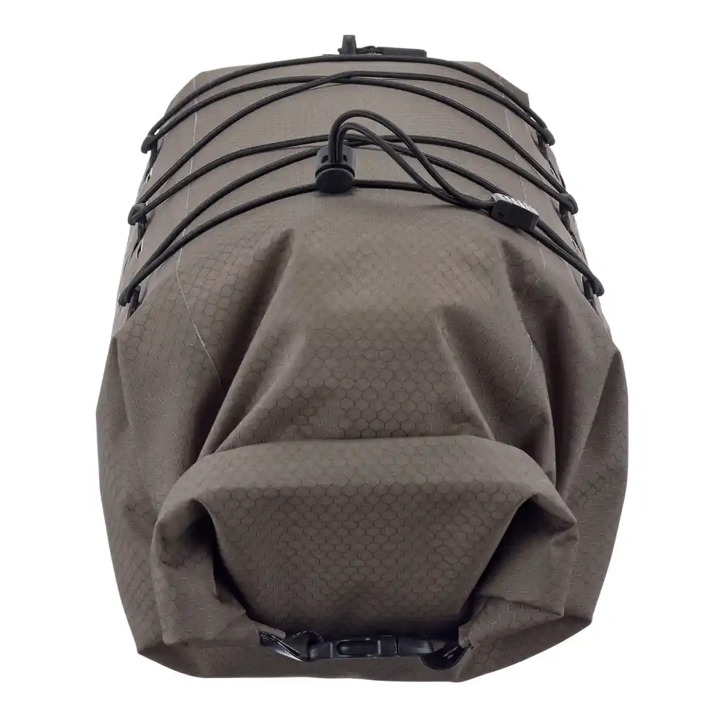 ORTLIEB Dry-Pack Dark Sand dry bag / packing sack, zijaanzicht, bij Bag-Age