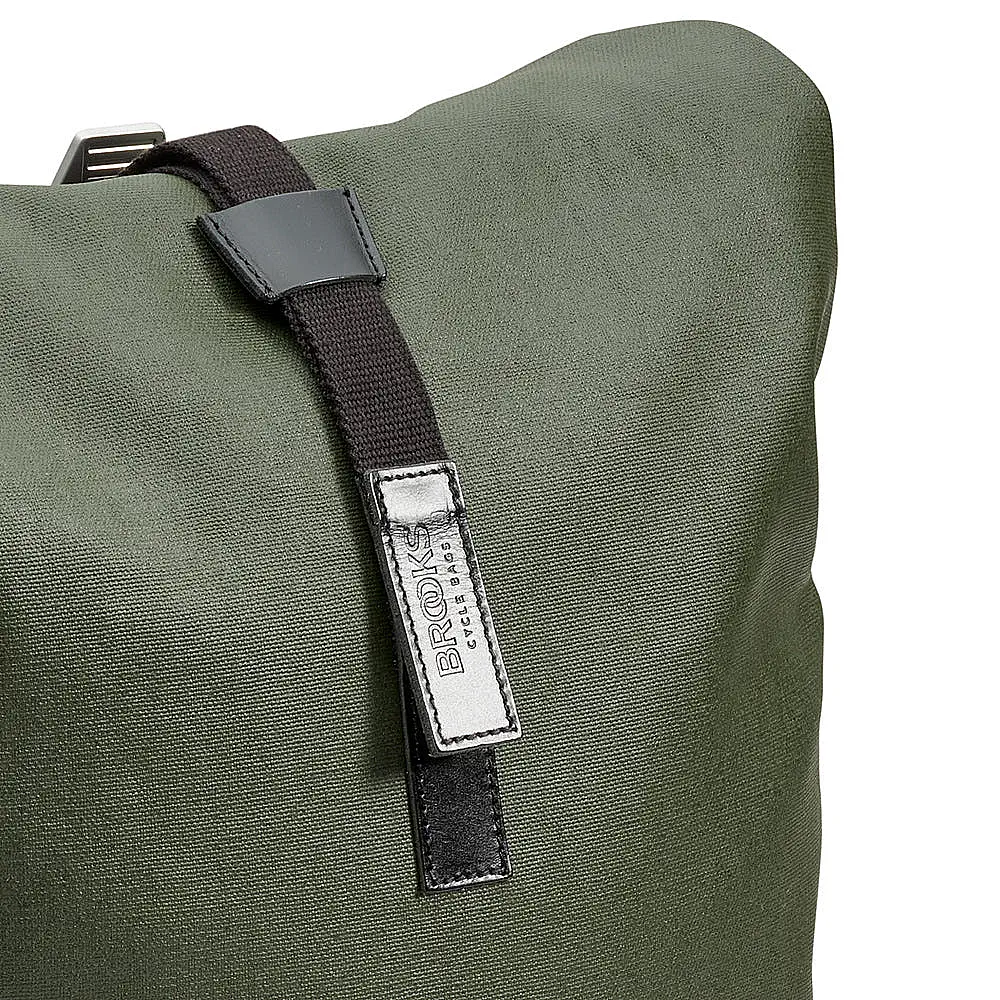 Brooks England Pickwick Cotton Canvas backpack in Forest – detail view 3