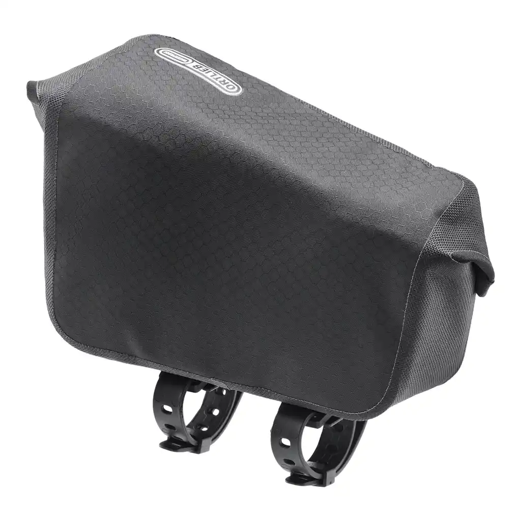 ORTLIEB Fuel-Pack Black Matt, top tube bag, vista posteriore, da Bag-Age