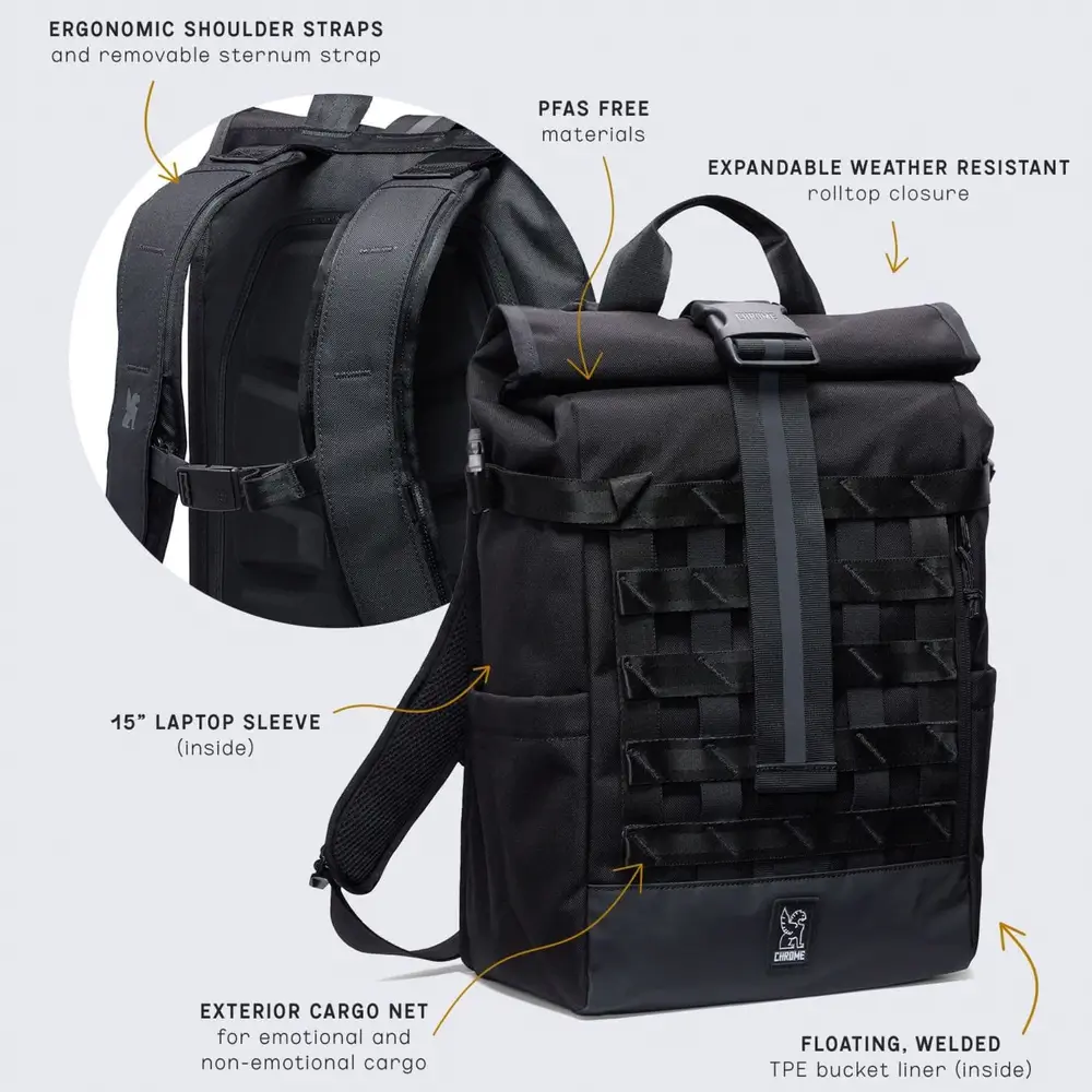 Chrome Industries Barrage 18L Pack – Ausstattungsübersicht