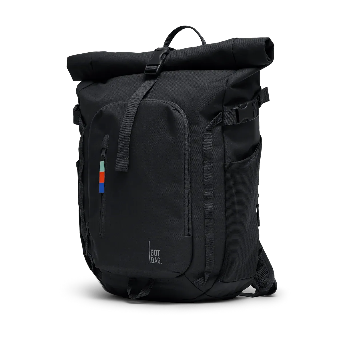 GOT BAG Rolltop Adventure Black – Detailansicht | nachhaltig | Bag-Age