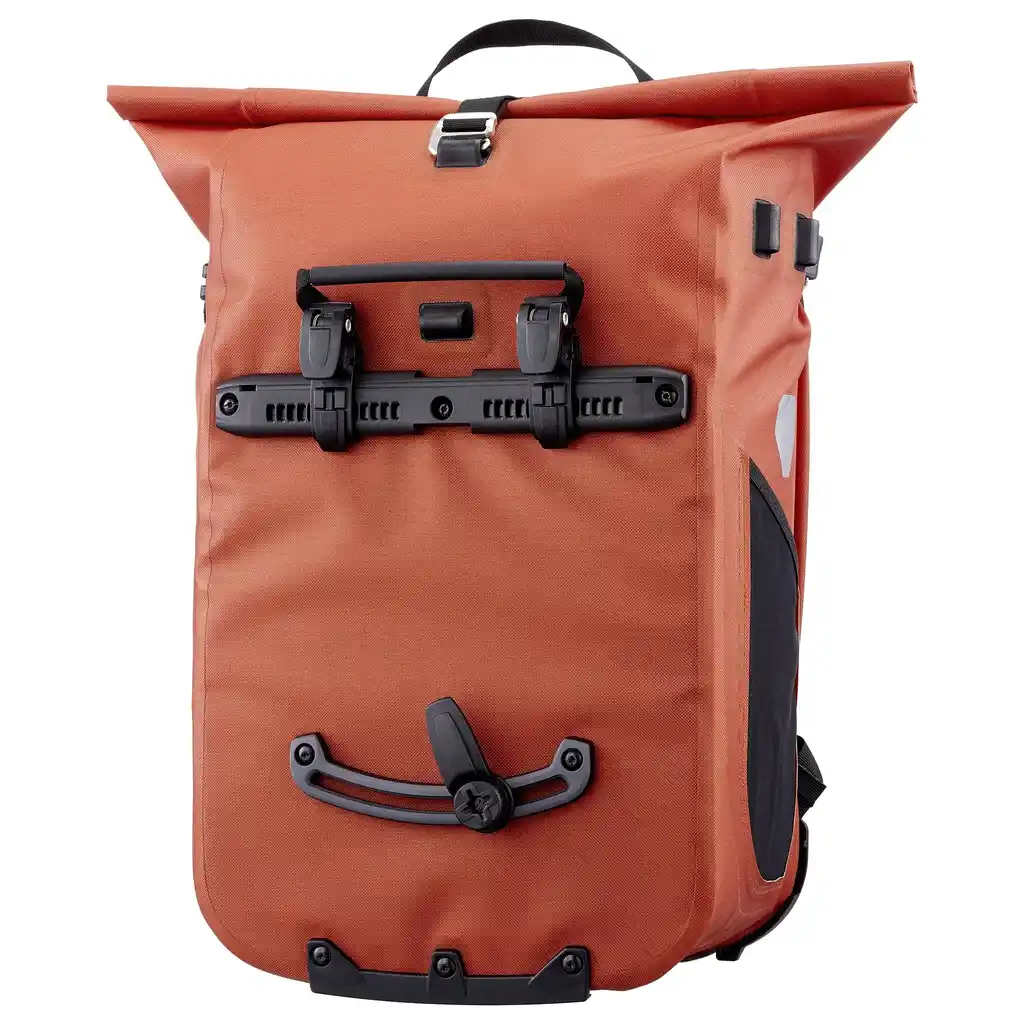 ORTLIEB Vario 26L Rooibos, convertible backpack pannier, vista posteriore, da Bag-Age