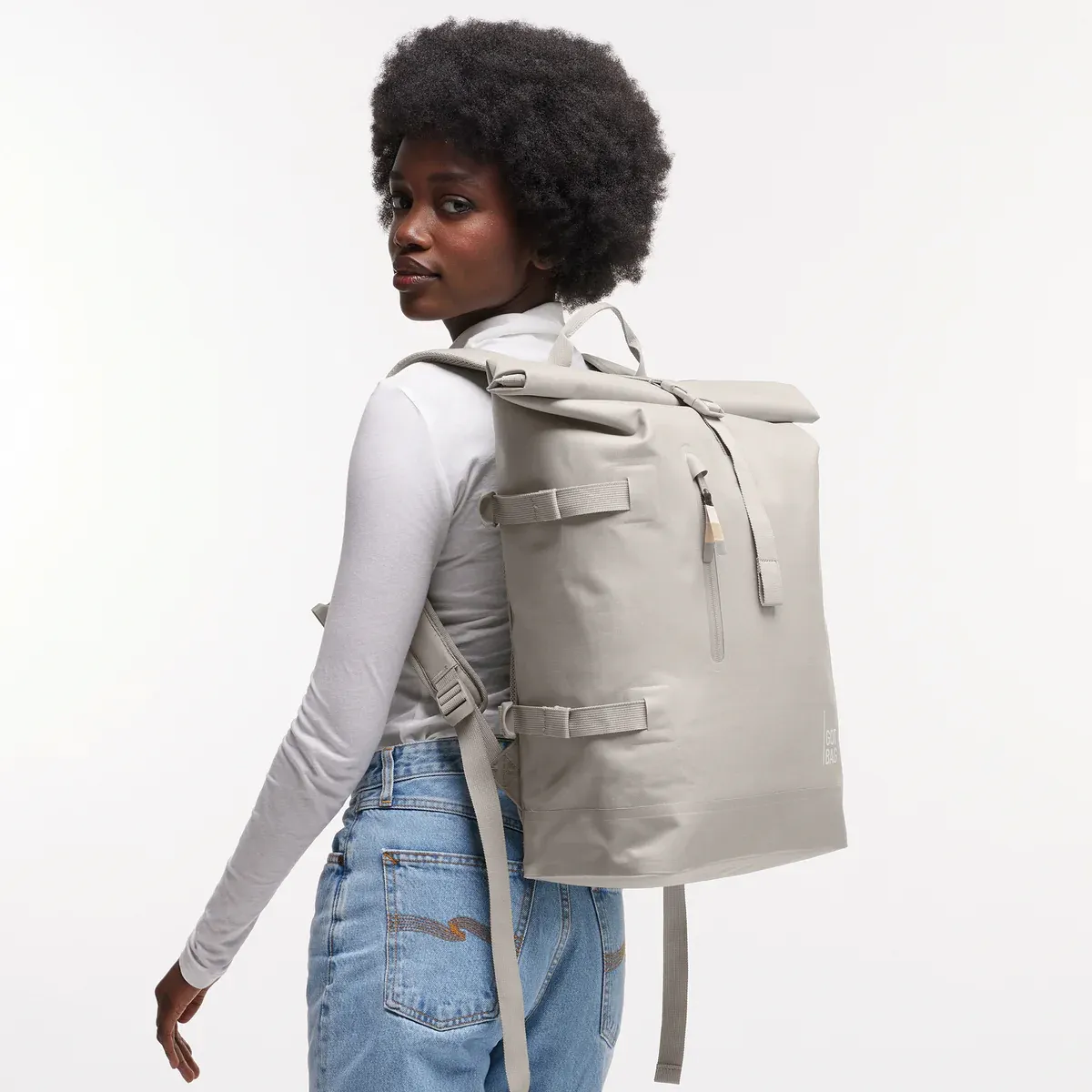 GOT BAG Rolltop 2.0 Clam Monochrome – foto lifestyle 1 | sostenibile | Bag-Age