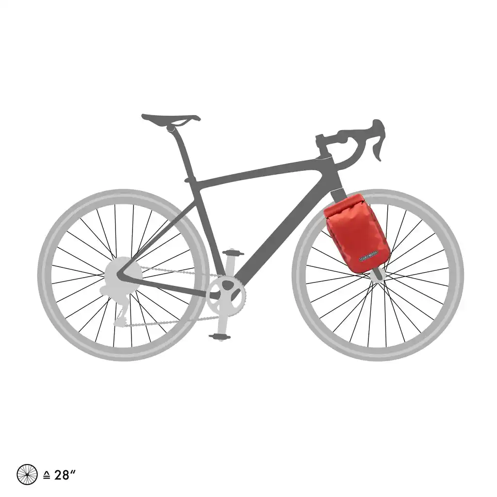 ORTLIEB Fork-Pack Dark Chili Bike Fork Bag, Produktbild, bei Bag-Age