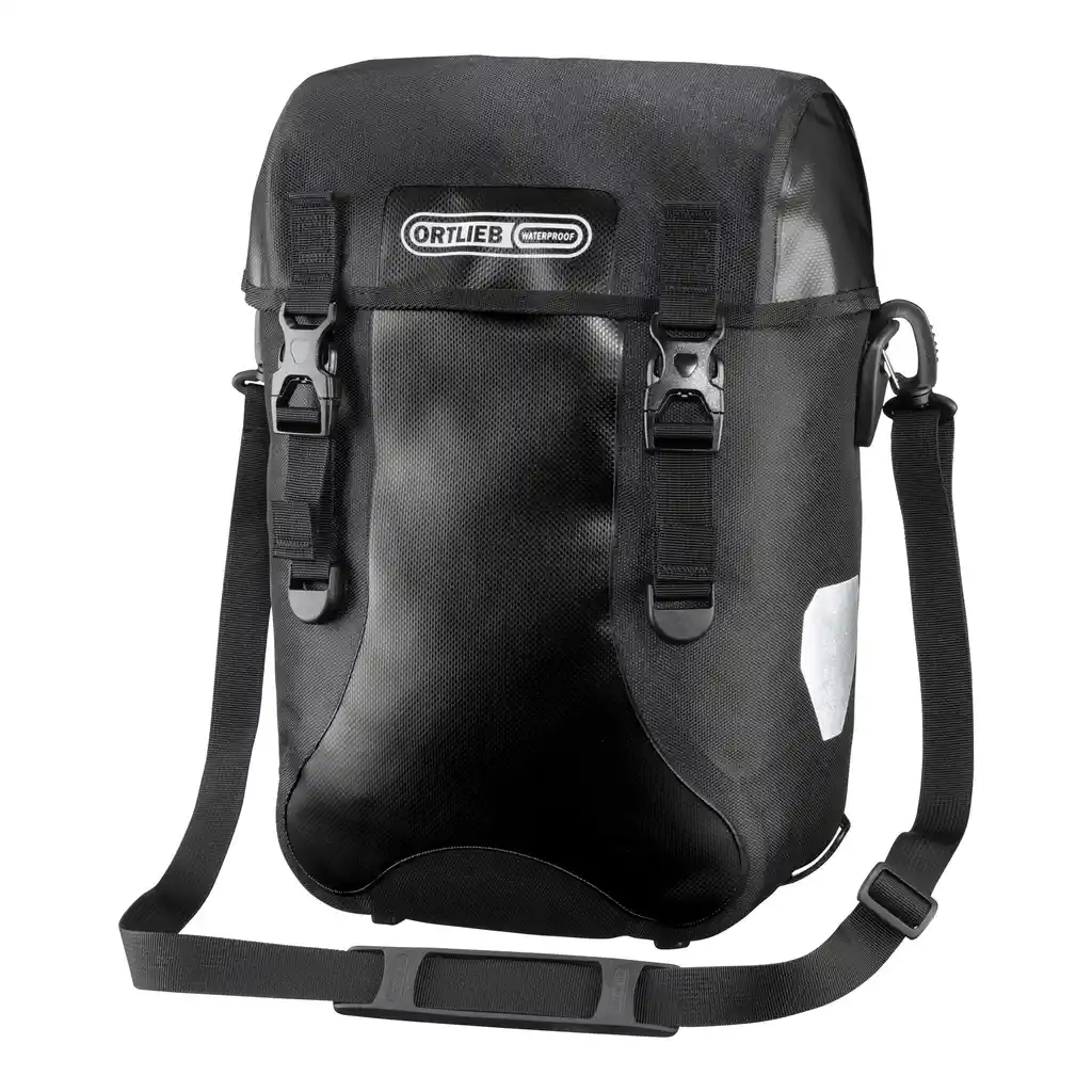 ORTLIEB Sport-Packer Black, sacoche vélo, vue de face, chez Bag-Age