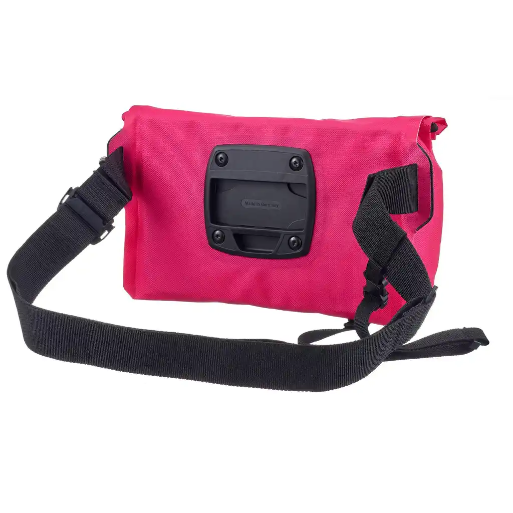 ORTLIEB Velo-Sling Flex Cyber Pink handlebar / sling bag, back view, at Bag-Age