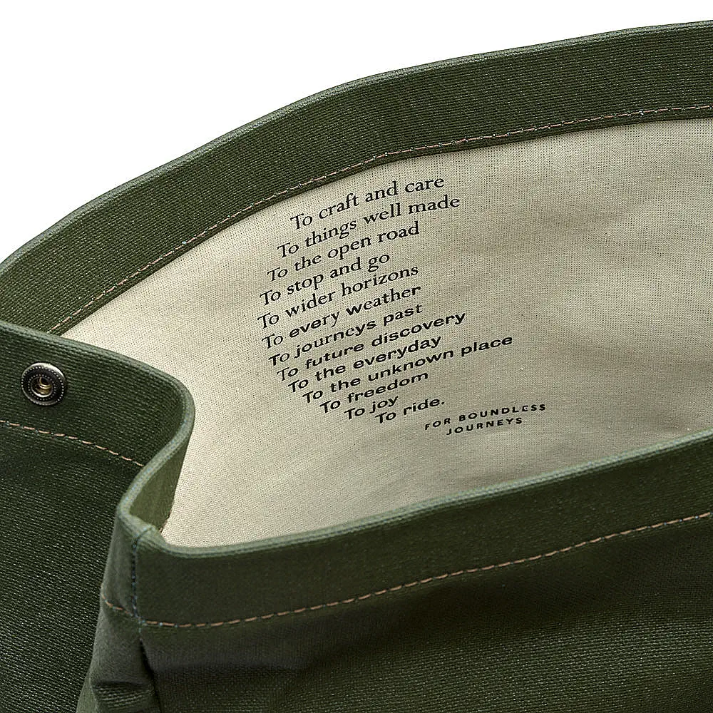 Brooks England Pickwick Cotton Canvas backpack in Forest – detail view 1