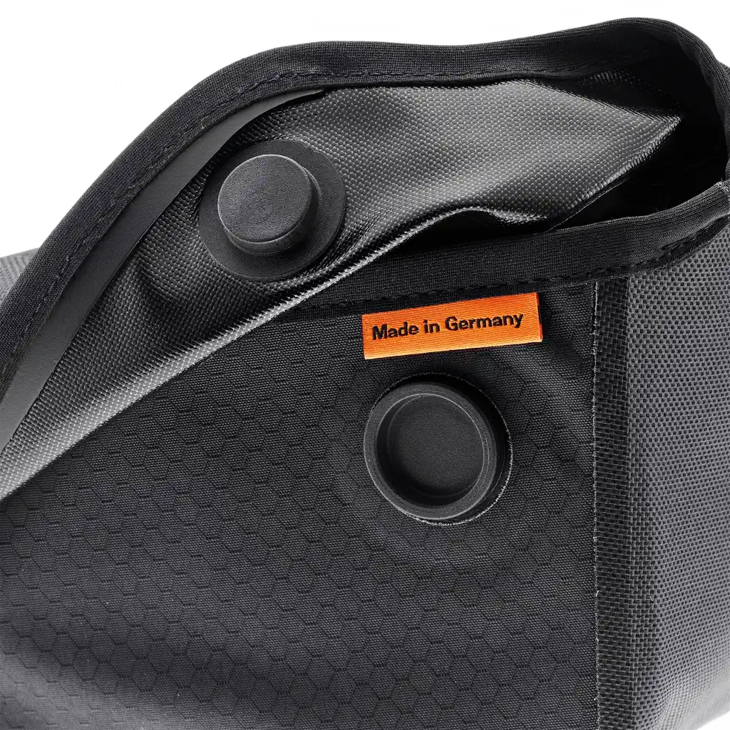 ORTLIEB Fuel-Pack Black Matt, top tube bag, vista dettaglio, da Bag-Age