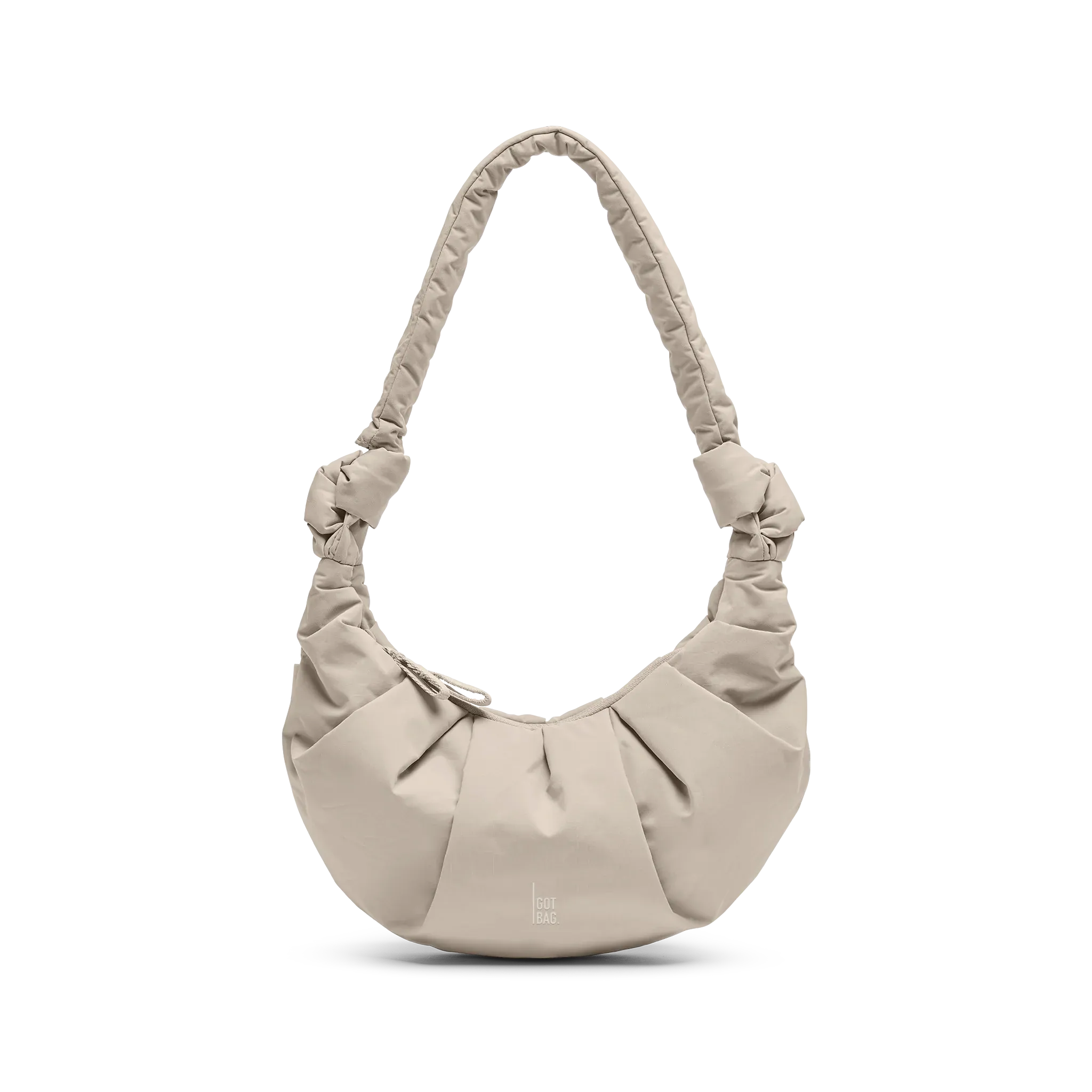 GOT BAG Pleat Moon Bag Small Scallop Monochrome – vista frontale | sostenibile | Bag-Age