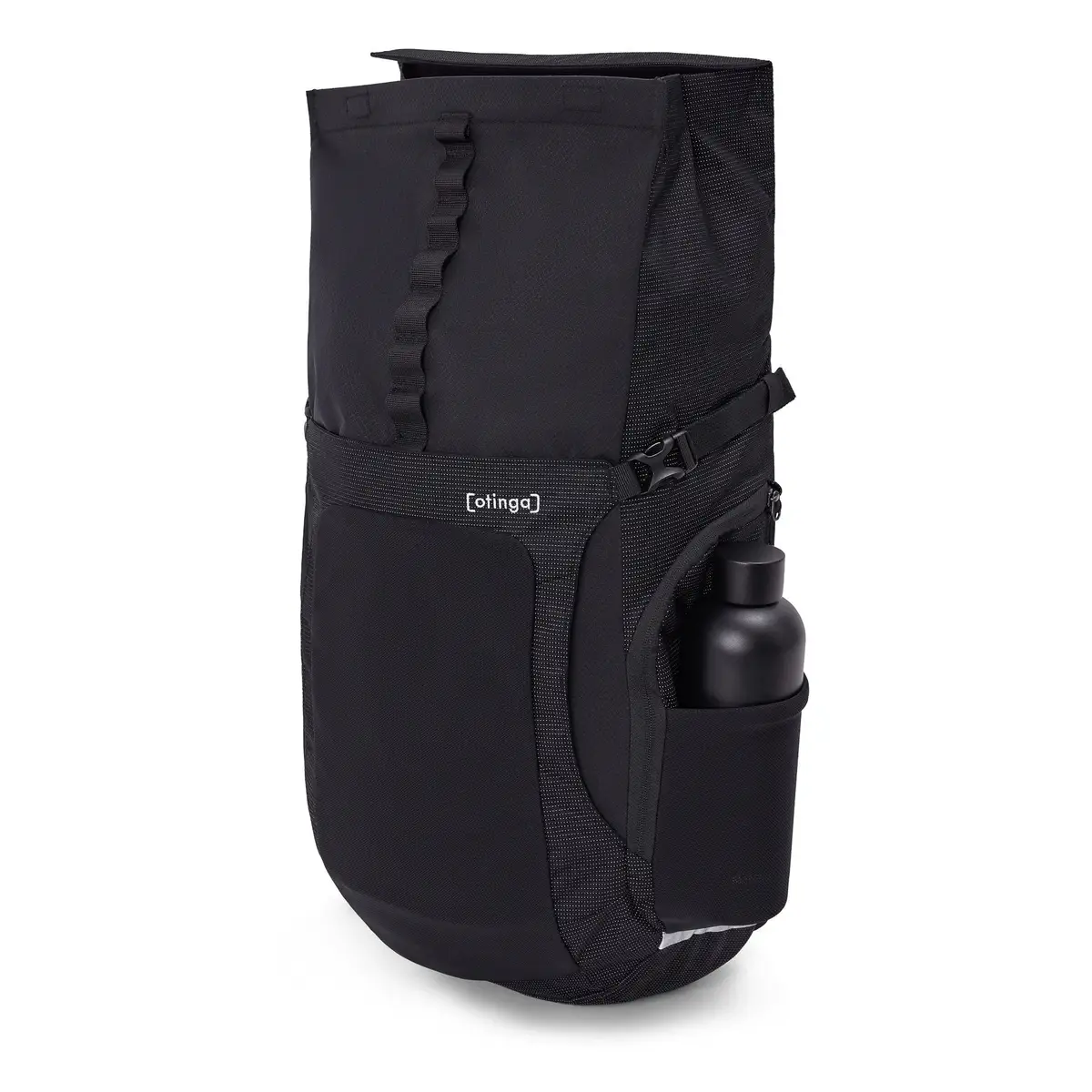 otinga Flow reflektierend-schwarz, Volumen 23L, mit Laptopfach, Fair-Trade-zertifiziert.