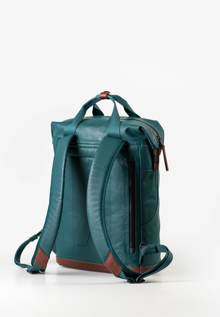 aunts & uncles Morioka Transformative Teal tas, achteraanzicht, bij Bag-Age Berlin