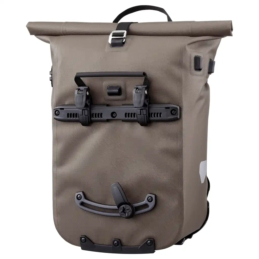ORTLIEB Vario 20L Dark Sand, convertible backpack pannier, vue arrière, chez Bag-Age