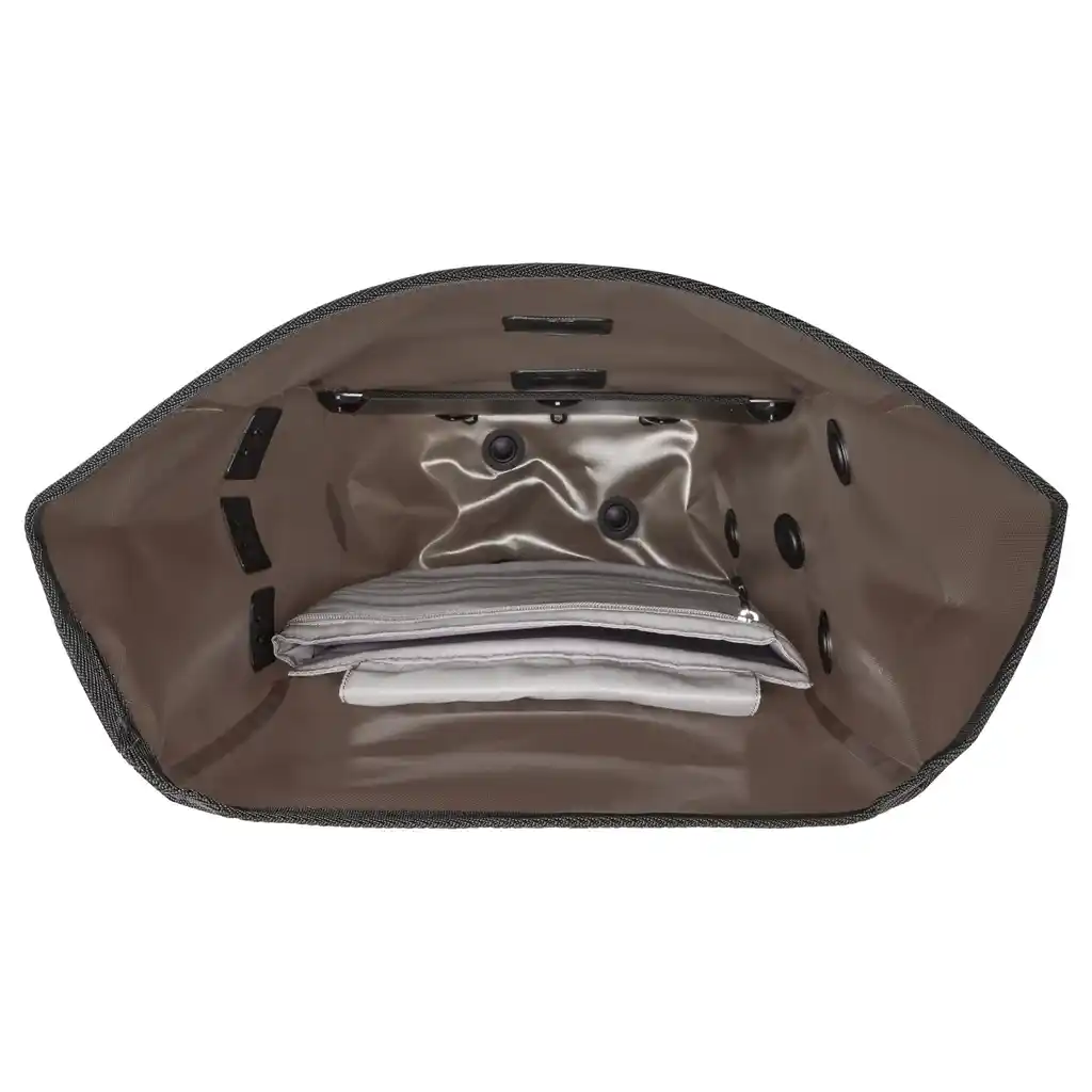 ORTLIEB Vario 20L Dark Sand, convertible backpack pannier, vue intérieure, chez Bag-Age