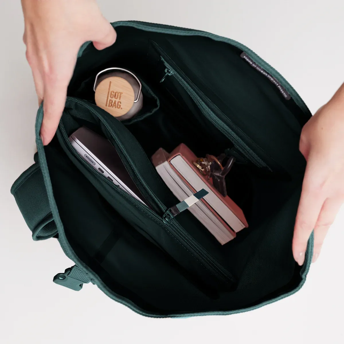 GOT BAG Rolltop 2.0 Sea Teal Monochrome – imagem de produto 1 | sustentável | Bag-Age