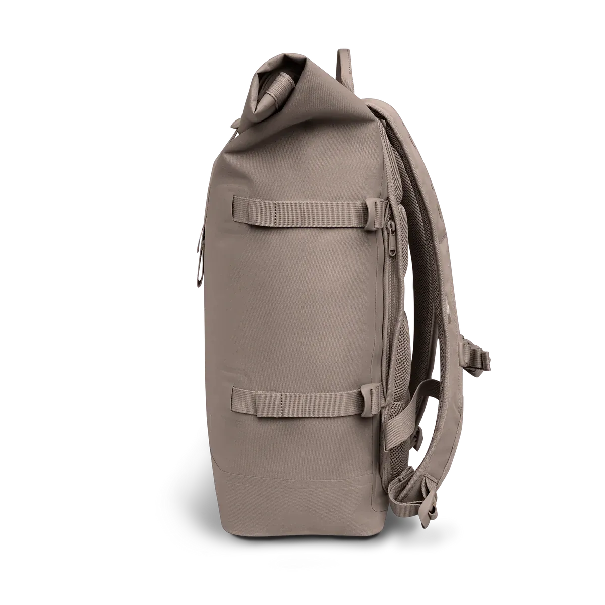 GOT BAG Rolltop 2.0 Oyster Monochrome – vista laterale 1 | sostenibile | Bag-Age