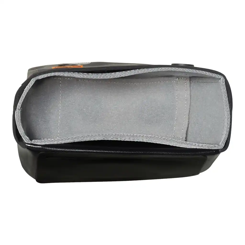 ORTLIEB Toptube-Bag Black top tube bag, inside view, at Bag-Age