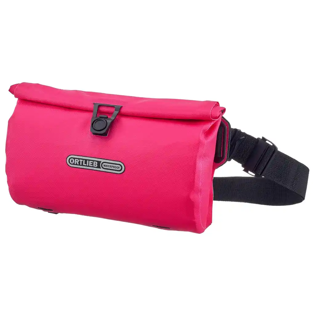 ORTLIEB Velo-Sling Flex Cyber Pink handlebar / sling bag, front view, at Bag-Age
