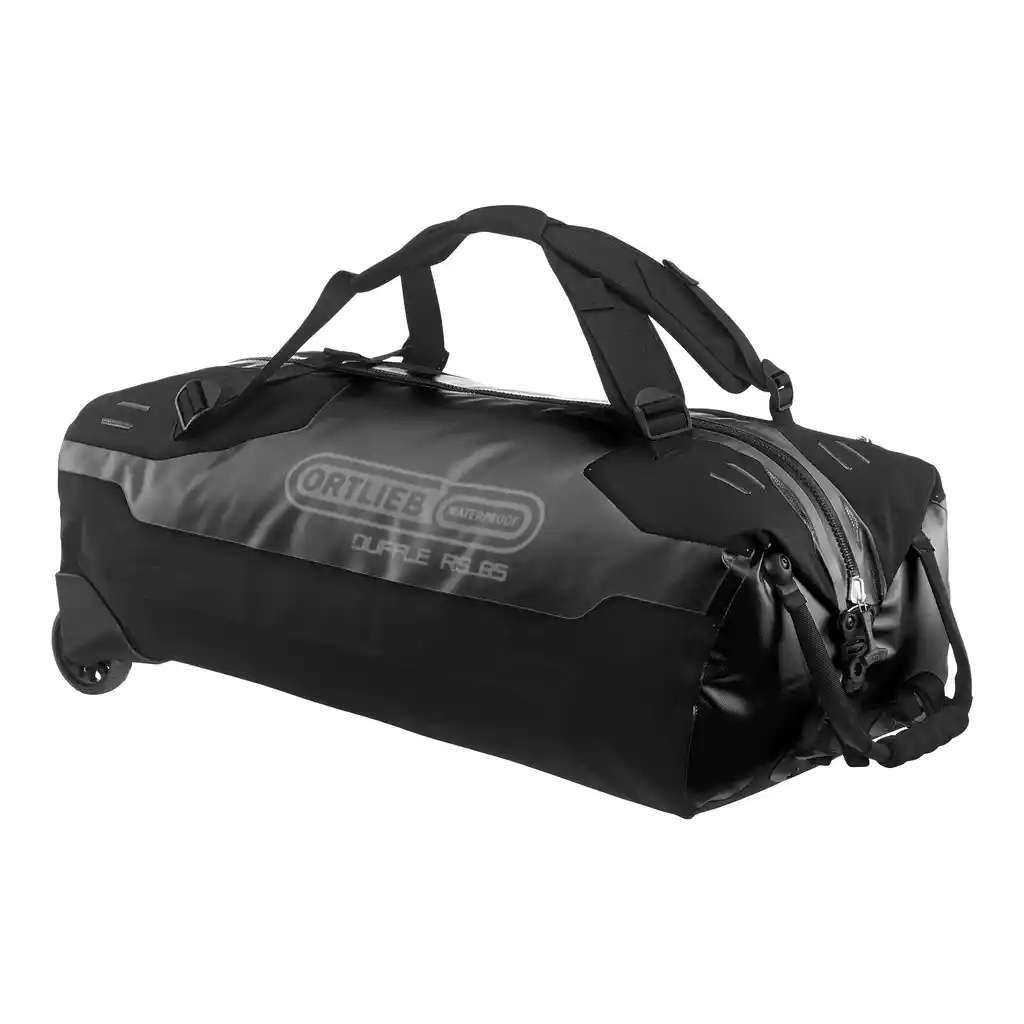 ORTLIEB Duffle RS Black wheeled duffle, front view, at Bag-Age