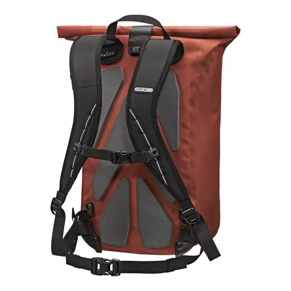 ORTLIEB Velocity Rooibos rugzak, achteraanzicht, bij Bag-Age