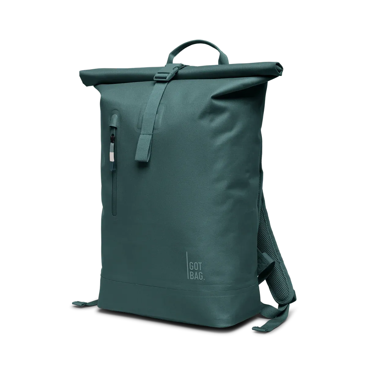 GOT BAG Rolltop Lite 2.0 Sea Teal Monochrome – studio photo | sustainable | Bag-Age