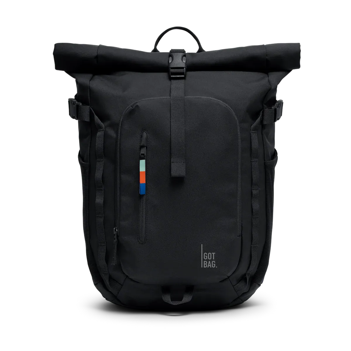 GOT BAG Rolltop Adventure Black – Vorderansicht 3 | nachhaltig | Bag-Age
