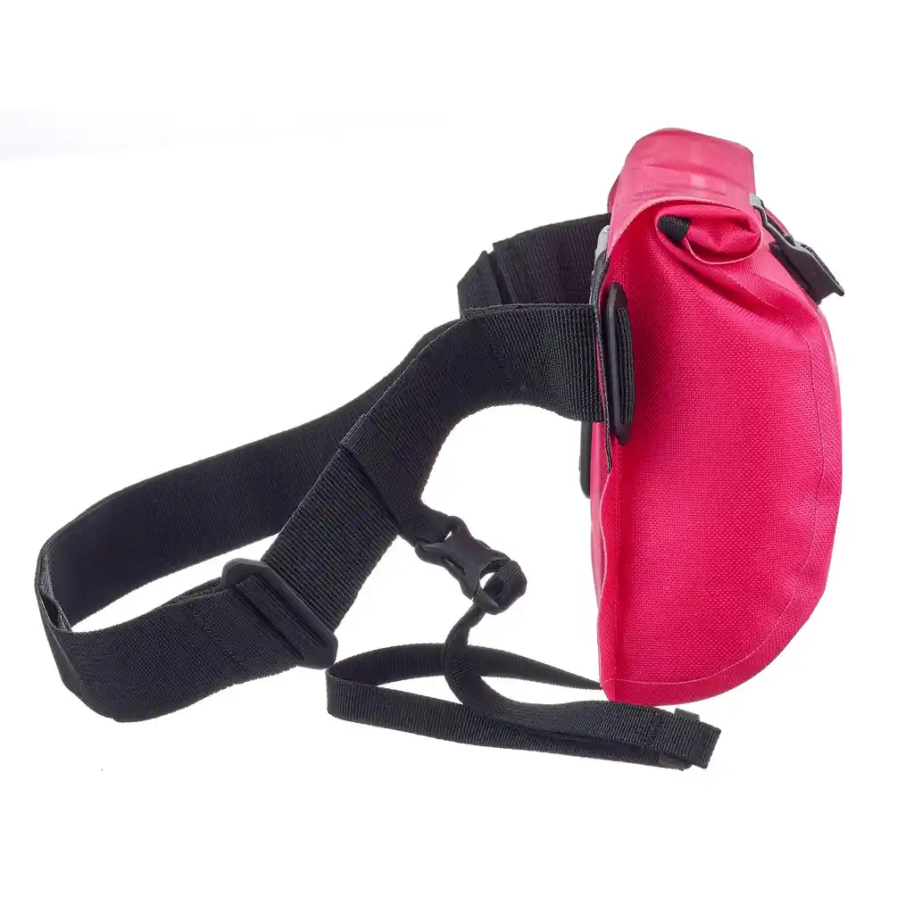 ORTLIEB Velo-Sling Flex Cyber Pink handlebar / sling bag, side view, at Bag-Age