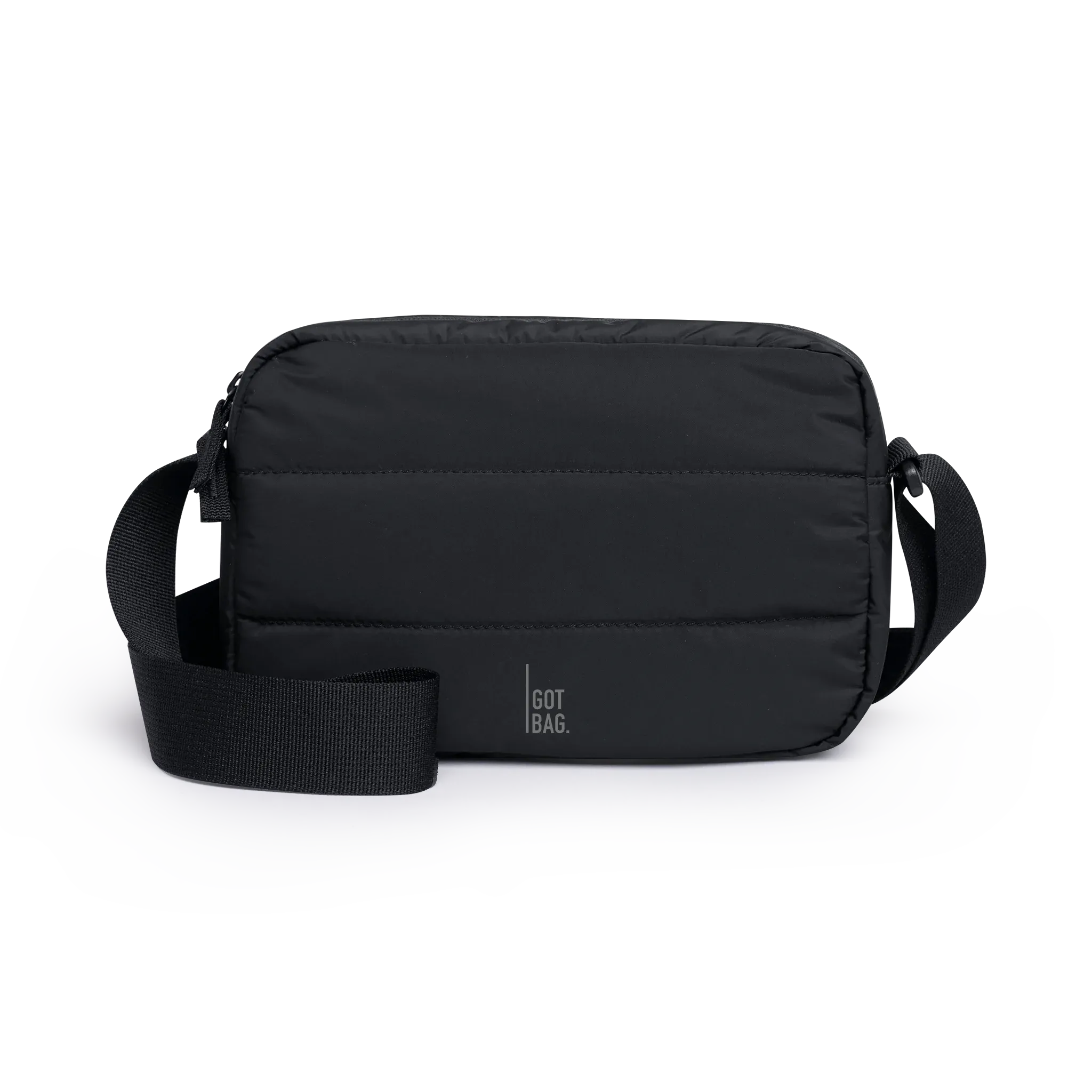 GOT BAG Puffer Crossbody Bag Black Monochrome – Vorderansicht | nachhaltig | Bag-Age