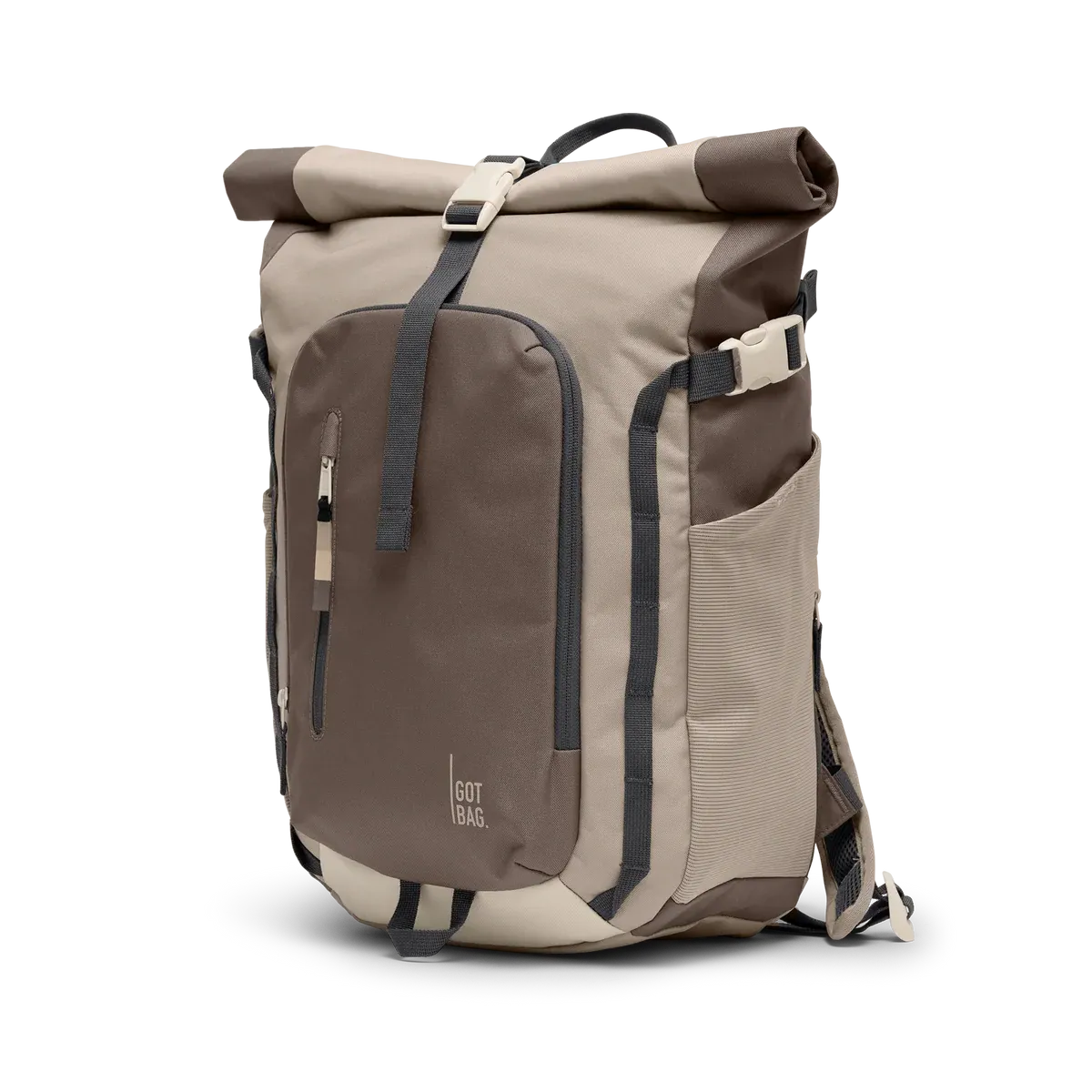 GOT BAG Rolltop Adventure Oyster Multi Monochrome – studio photo | sustainable | Bag-Age