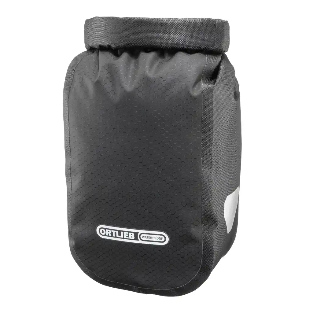 ORTLIEB Fork-Pack Black Matt, bike fork bag, vue de face, chez Bag-Age