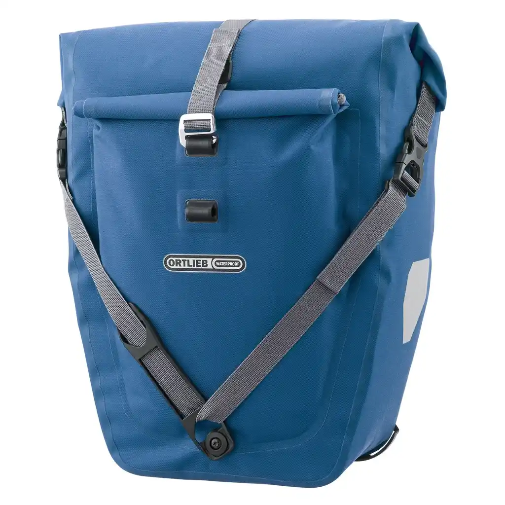 ORTLIEB Back-Roller Plus Denim, mala de bicicleta, vista frontal, na Bag-Age