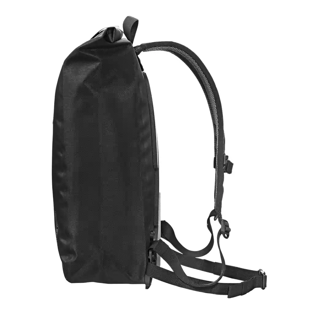 ORTLIEB Velocity Plus Black backpack, side view, at Bag-Age