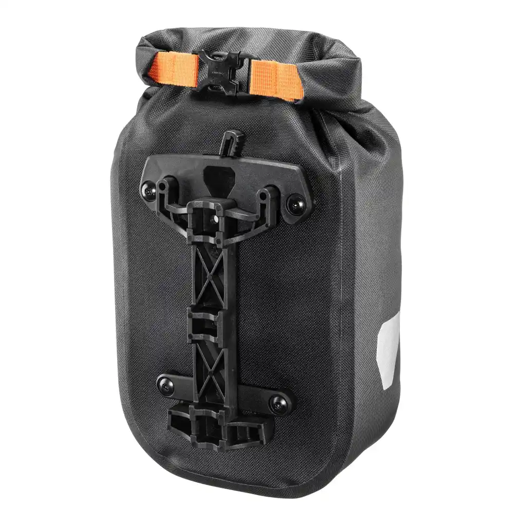 ORTLIEB Fork-Pack Black Matt, bike fork bag, vue détaillée, chez Bag-Age