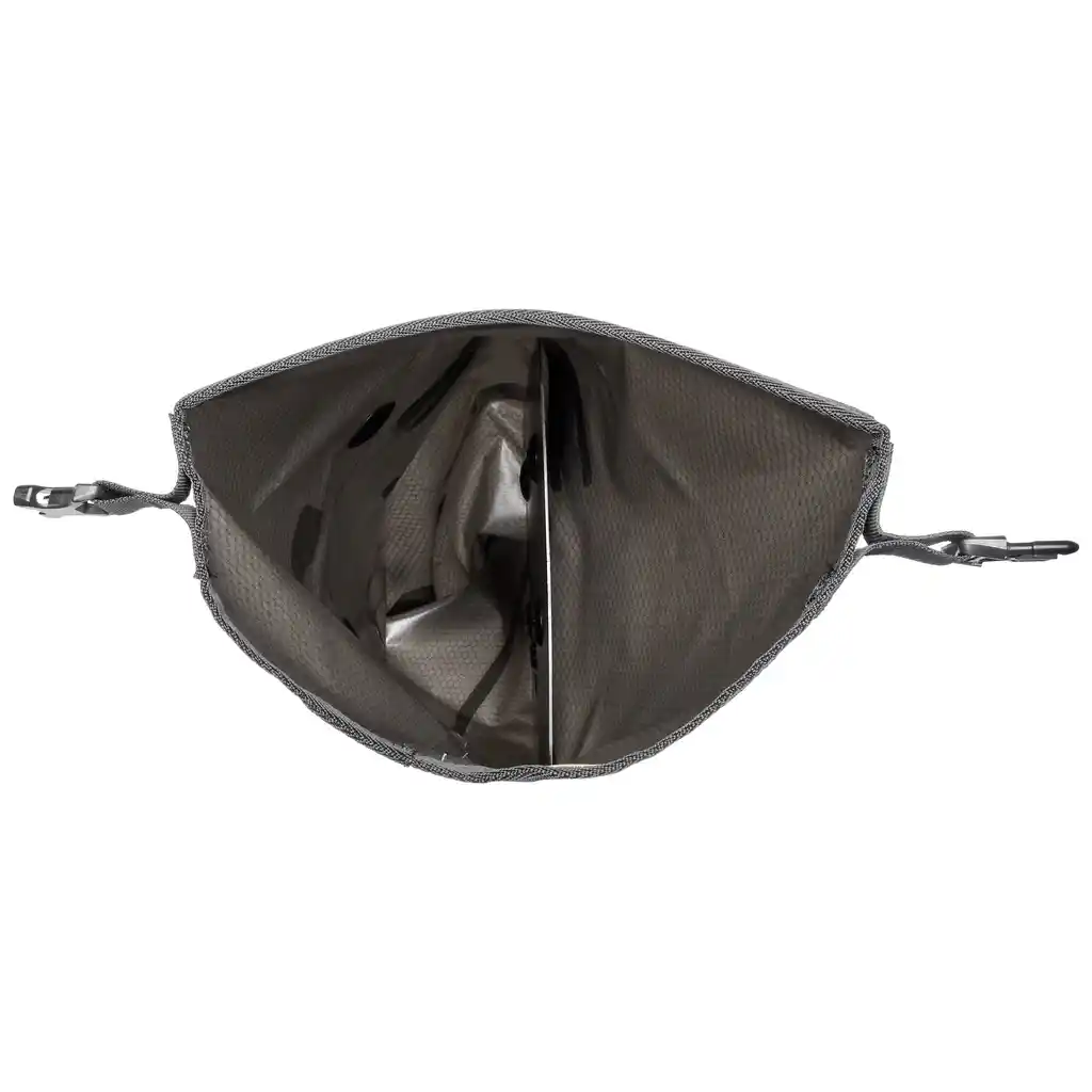 ORTLIEB Handlebar-Pack Flex Dark Sand Lenkertasche, Innenansicht, bei Bag-Age