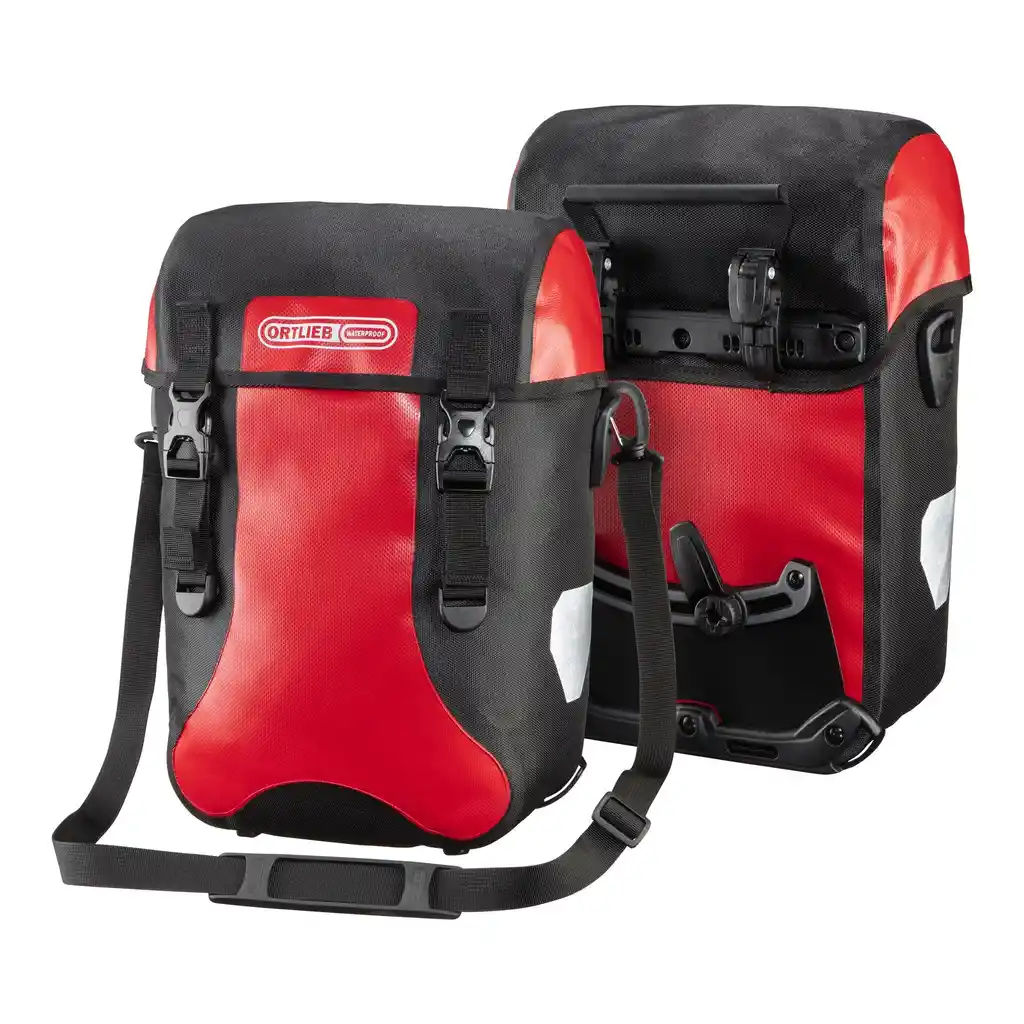 ORTLIEB Sport-Packer Red – sacoche vélo – Rouge – vue de la paire