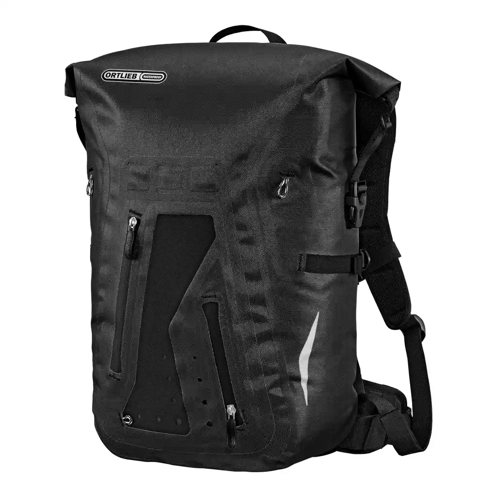 ORTLIEB Packman Black, mochila, vista frontal, na Bag-Age