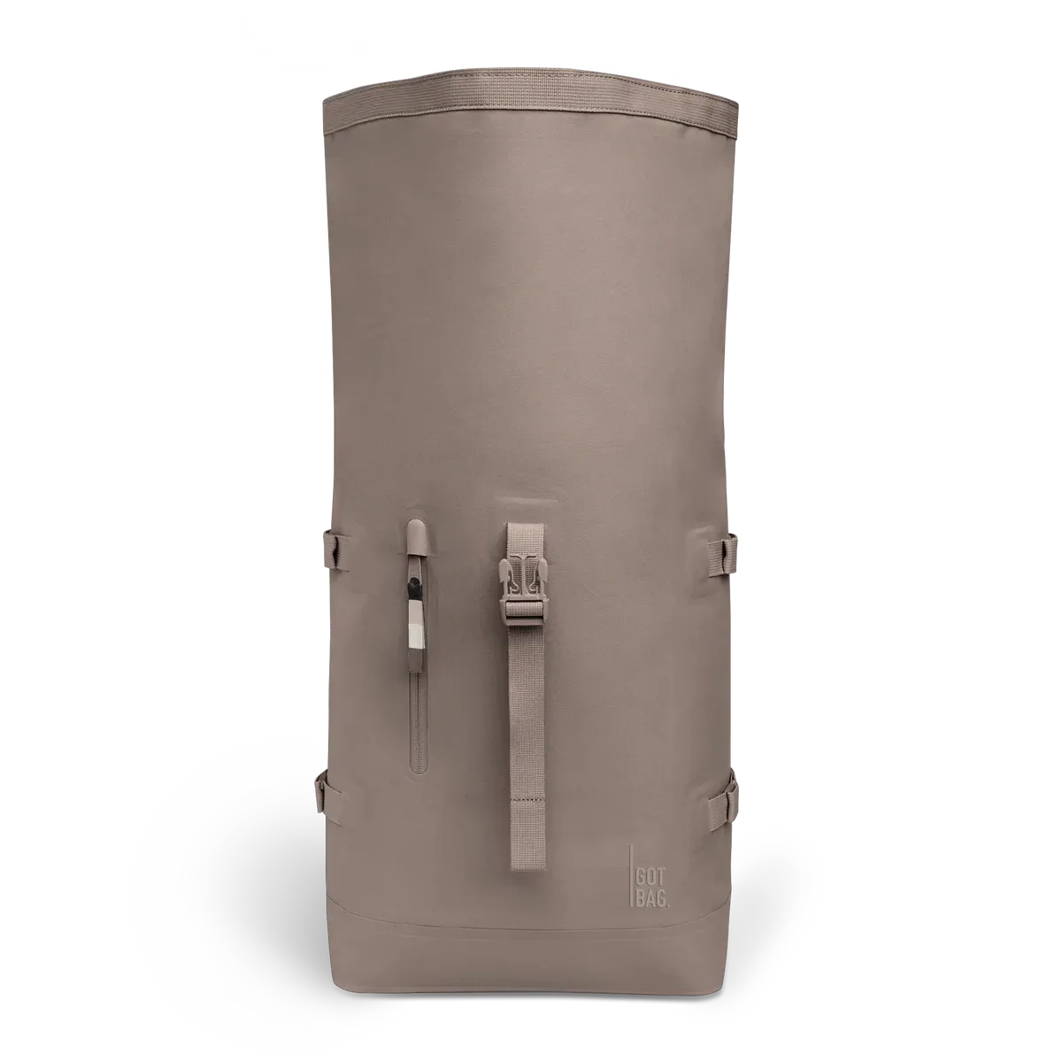GOT BAG Rolltop 2.0 Oyster Monochrome – vista frontale 2 | sostenibile | Bag-Age