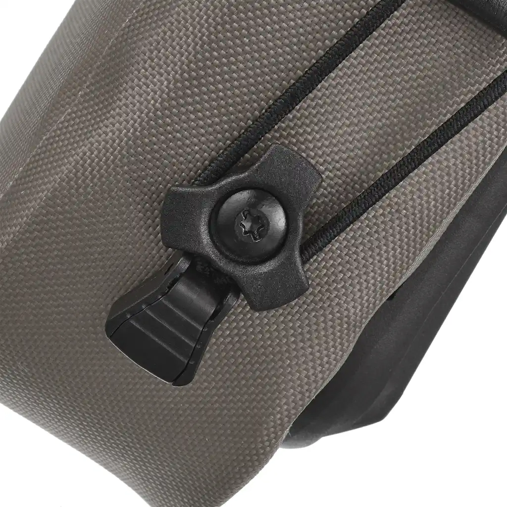 ORTLIEB Micro-Bag Dark Sand Satteltasche, Detailansicht, bei Bag-Age