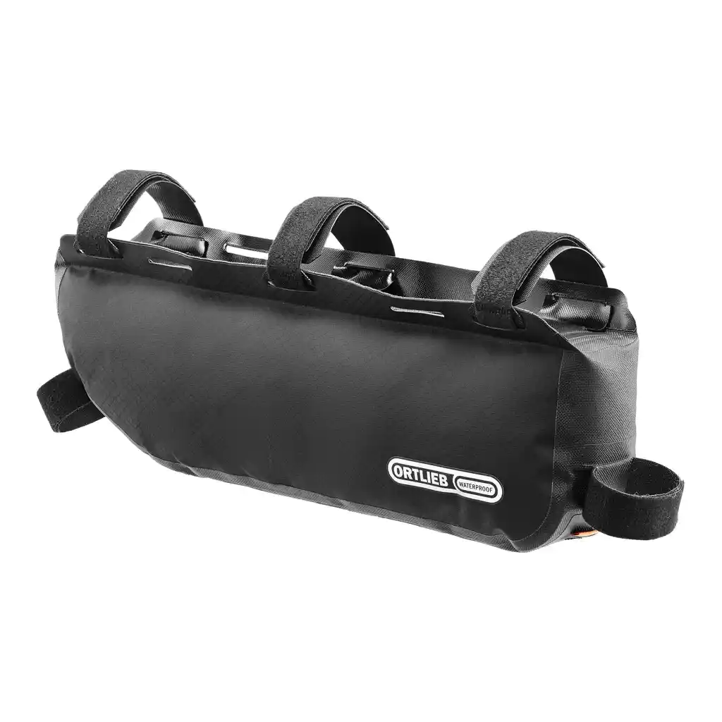 ORTLIEB Frame-Pack Toptube Black Matt Rahmentasche, Rückansicht, bei Bag-Age