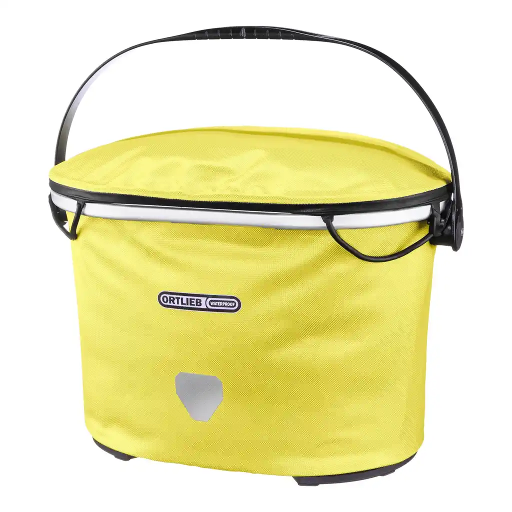 ORTLIEB Up-Town Lemon Sorbet, bike basket, vue de face, chez Bag-Age