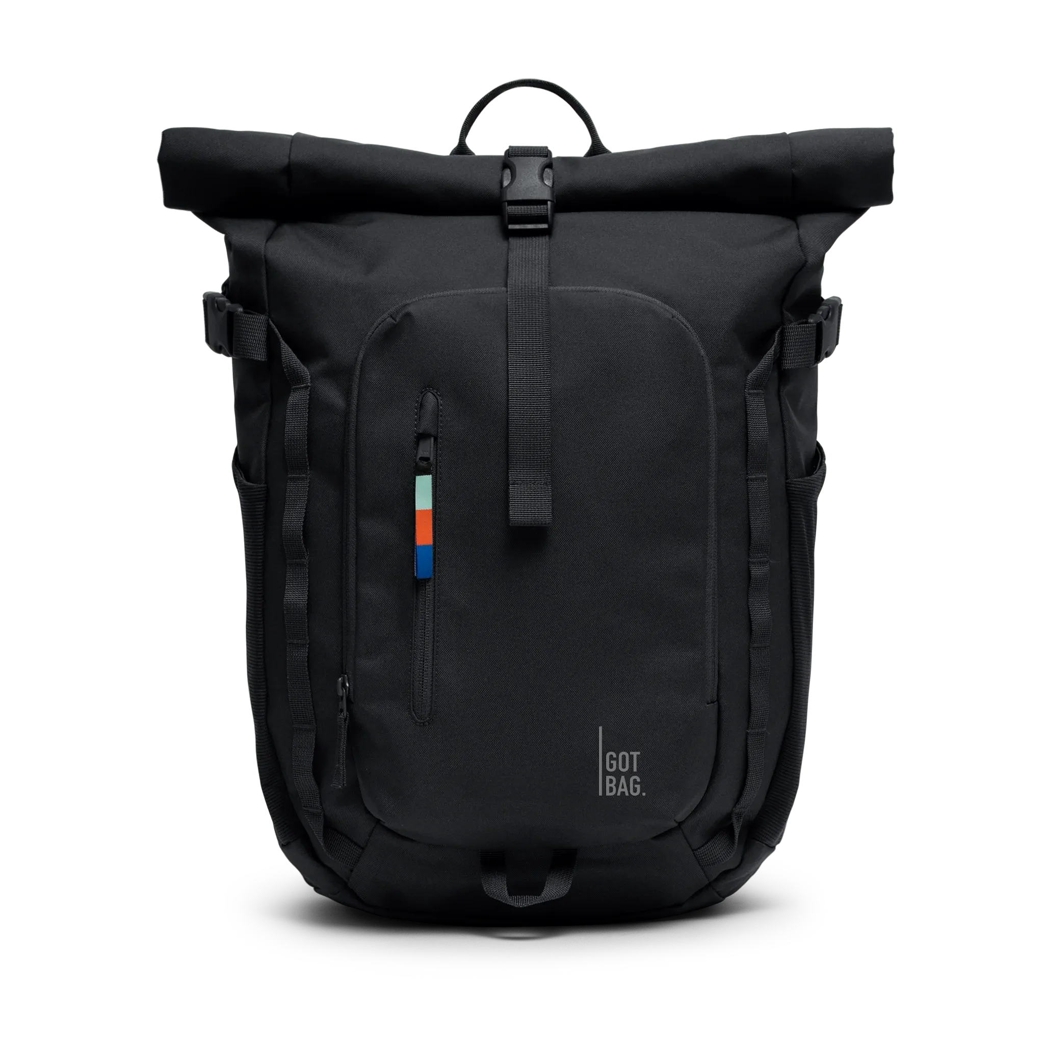 GOT BAG Rolltop Adventure Black – Vorderansicht 1 | nachhaltig | Bag-Age