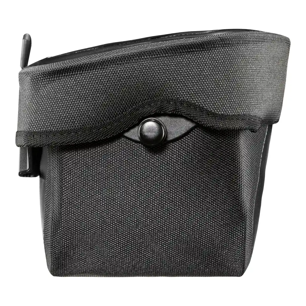 ORTLIEB Ultimate Black handlebar bag, side view, at Bag-Age