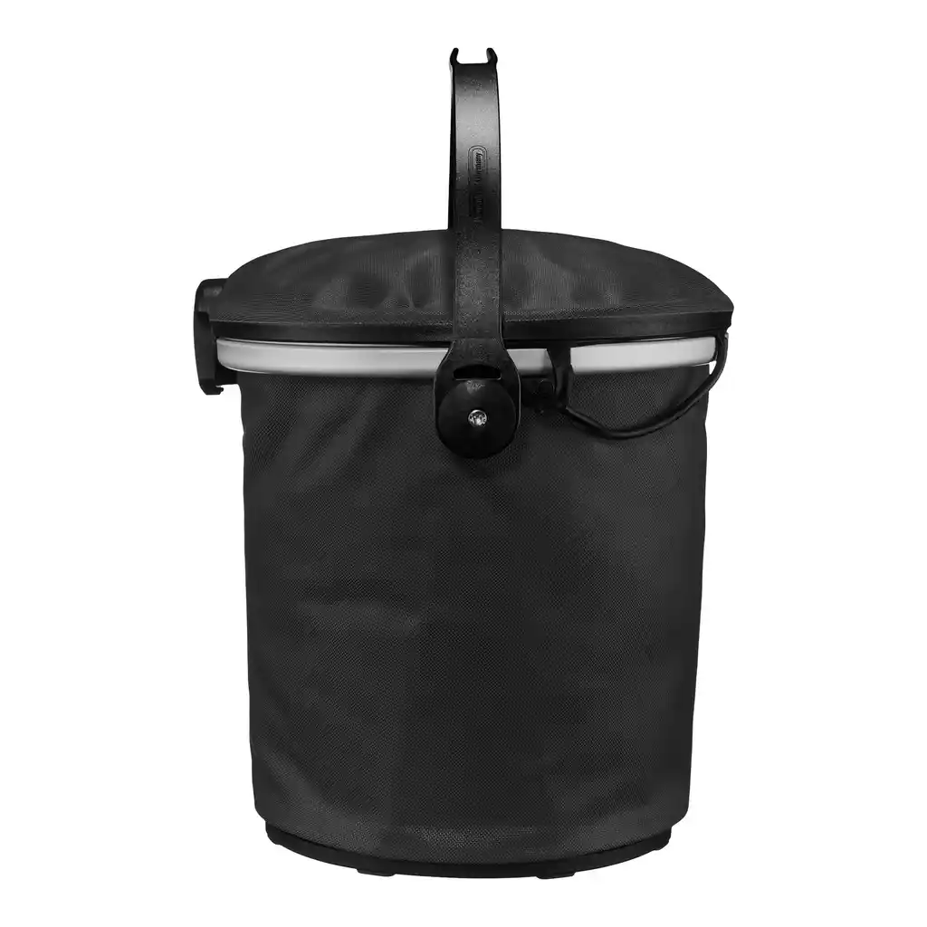 ORTLIEB Up-Town Black bike basket, side view, at Bag-Age