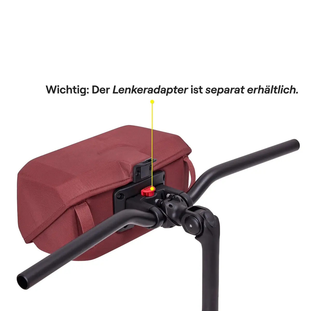 otinga Handlebag V2 rost-rot: alforja de bici, 100% impermeable, certificado de comercio justo. Bei Bag-Age Berlin comprar.