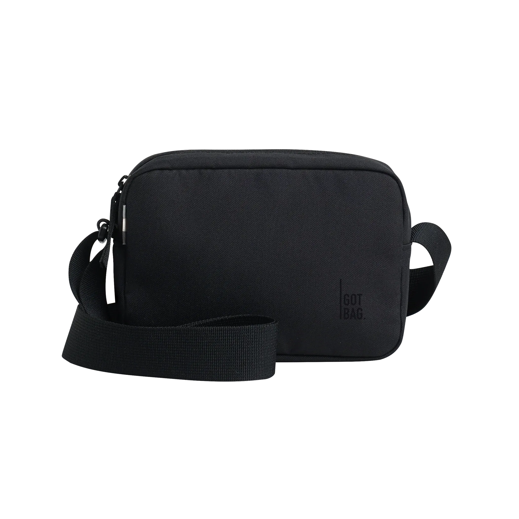 GOT BAG Crossbody Bag Black Monochrome – vista frontal | sostenible | Bag-Age
