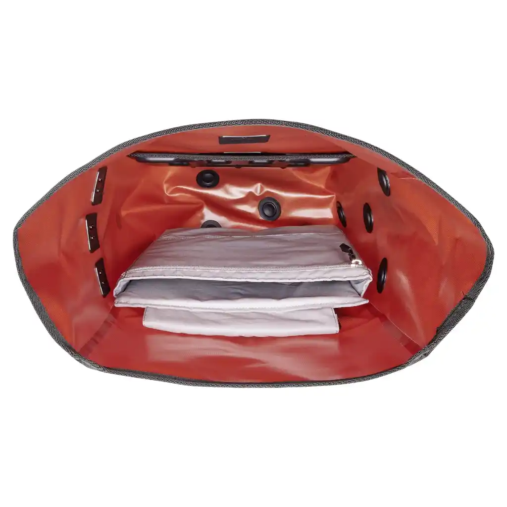 ORTLIEB Vario 20L Rooibos, convertible backpack pannier, vue intérieure, chez Bag-Age