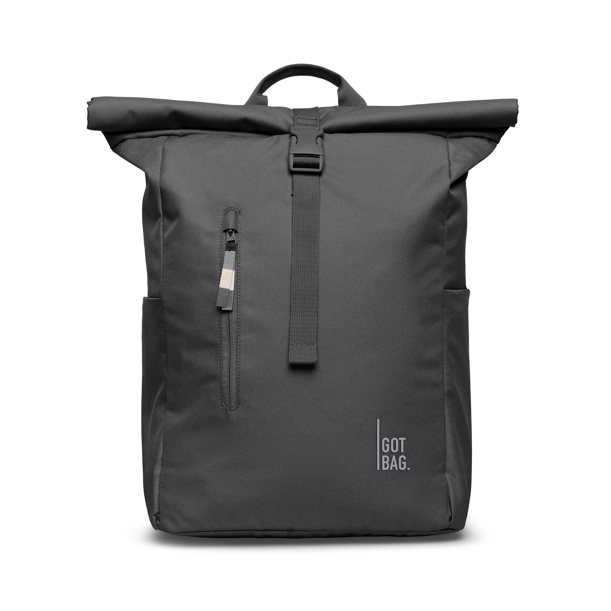 GOT BAG Rolltop Easy Shark Monochrome – front view | sustainable | Bag-Age